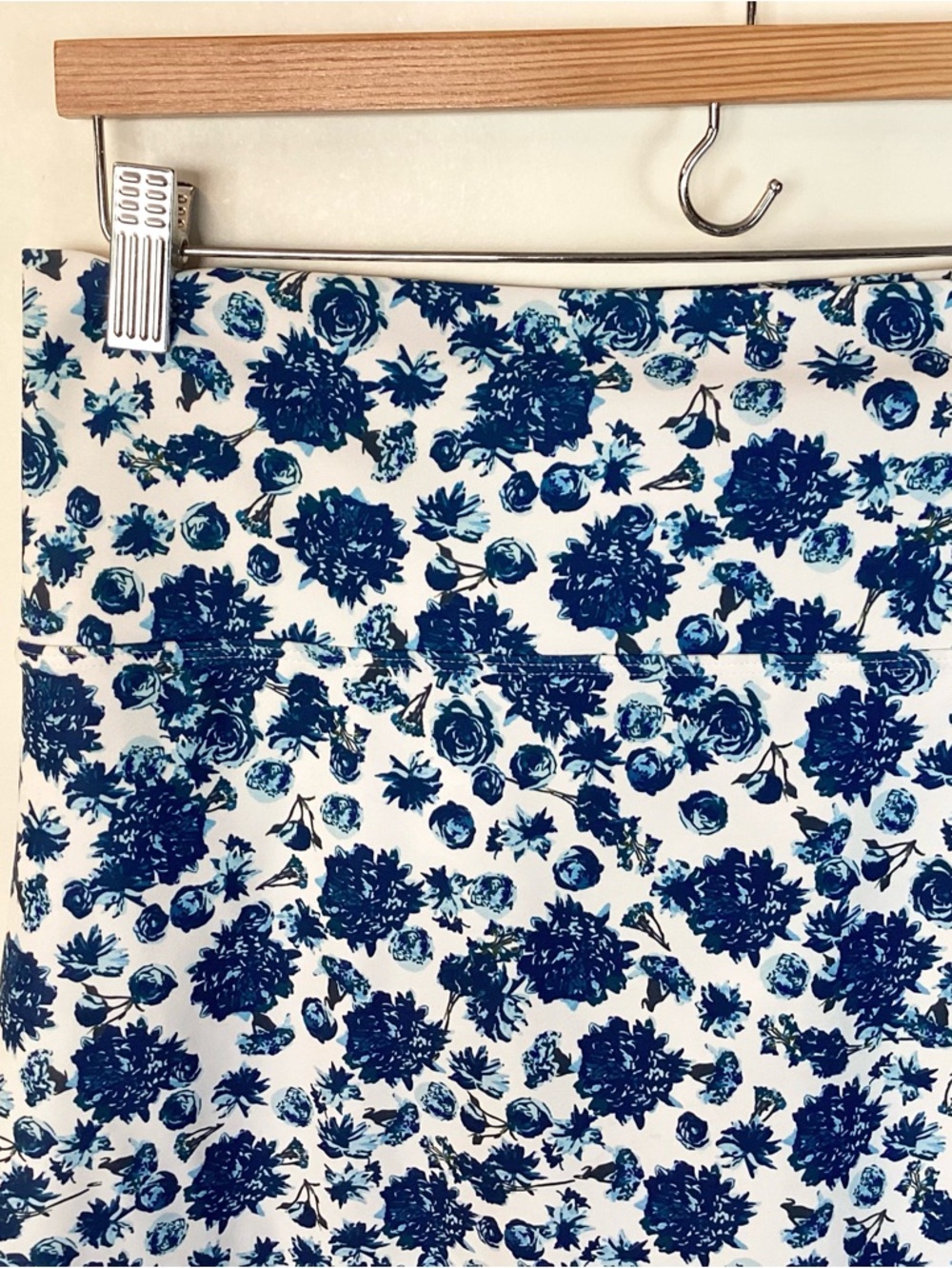 Albion Floral Santorini High Waisted Swim Skirt - Blue - XL - Picture 3 of 9